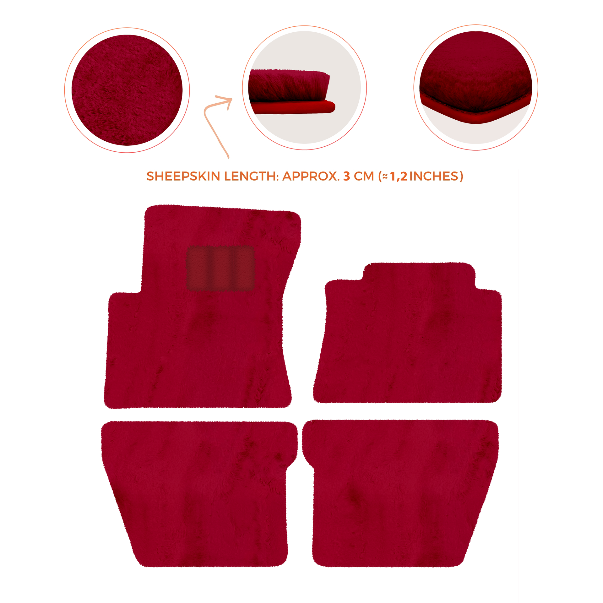 Premium Sheepskin Floor Mats for Bentley Flying Spur (2019-2023)