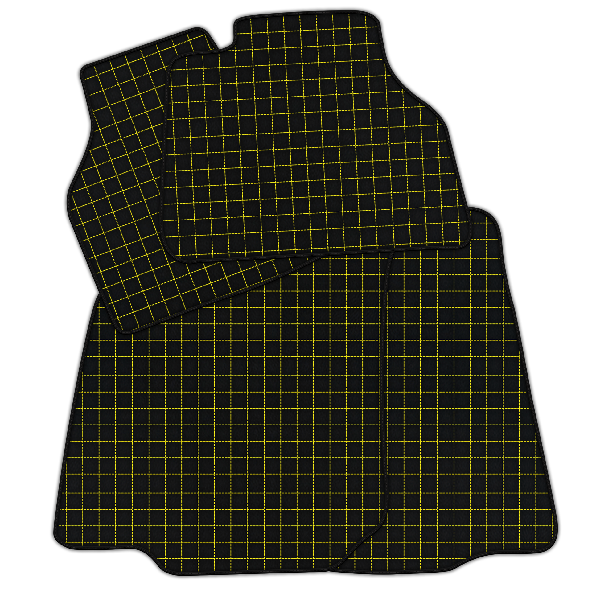 Customizable Leather Floor Mats with Square Pattern for Bentley Flying Spur (2019-2023)