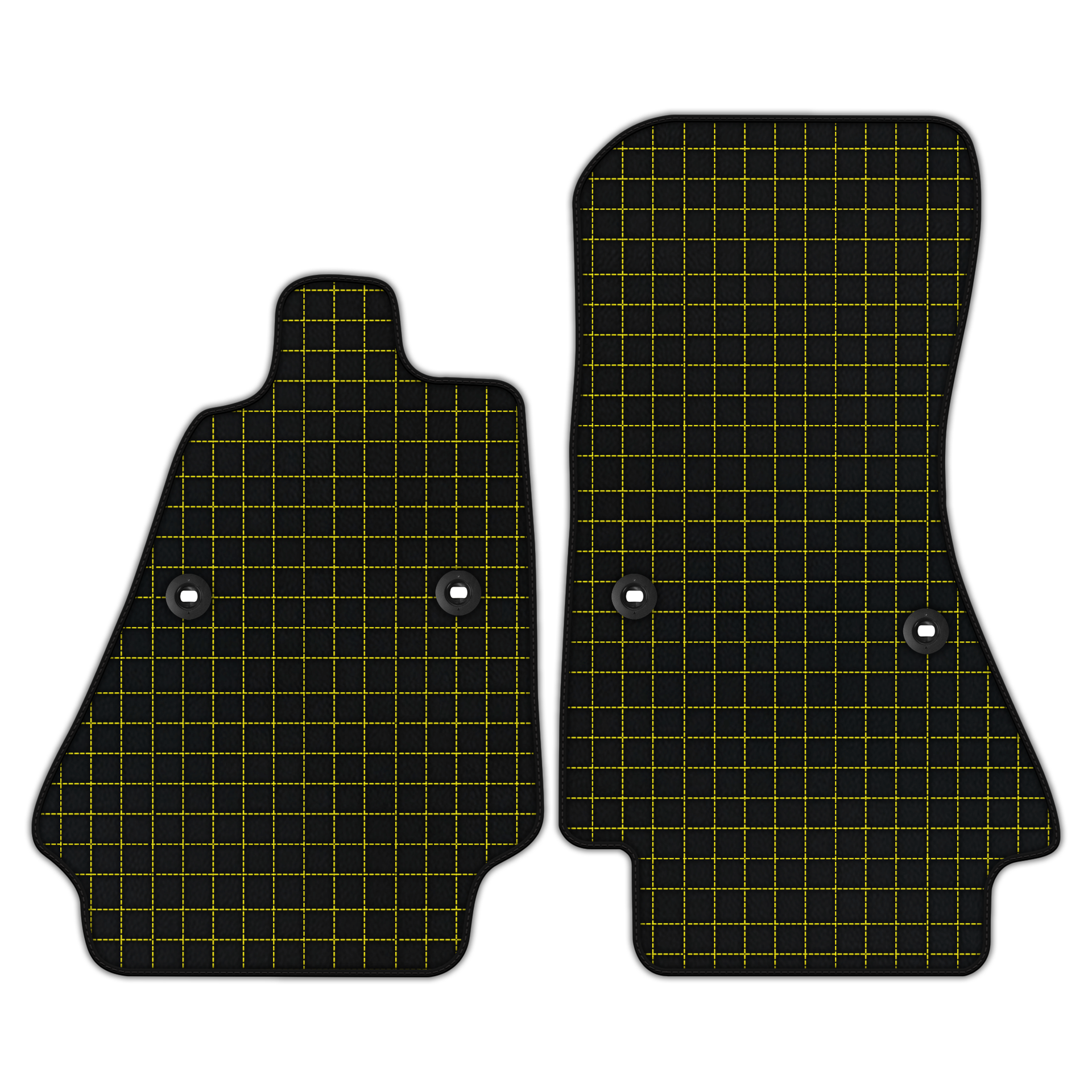 Customizable Leather Floor Mats with Square Pattern for Bugatti Chiron (2016-2022)