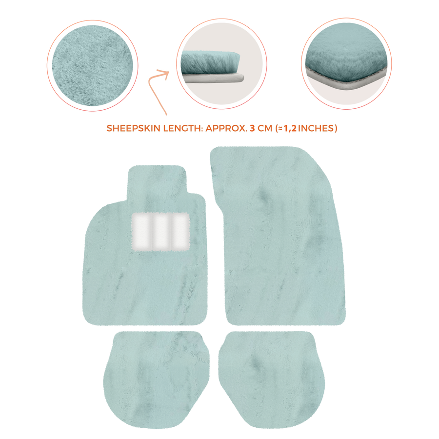 Alfombrillas de piel de oveja para Porsche 911-993 (1993-1998) - Longitud de piel de oveja, varias opciones de color
