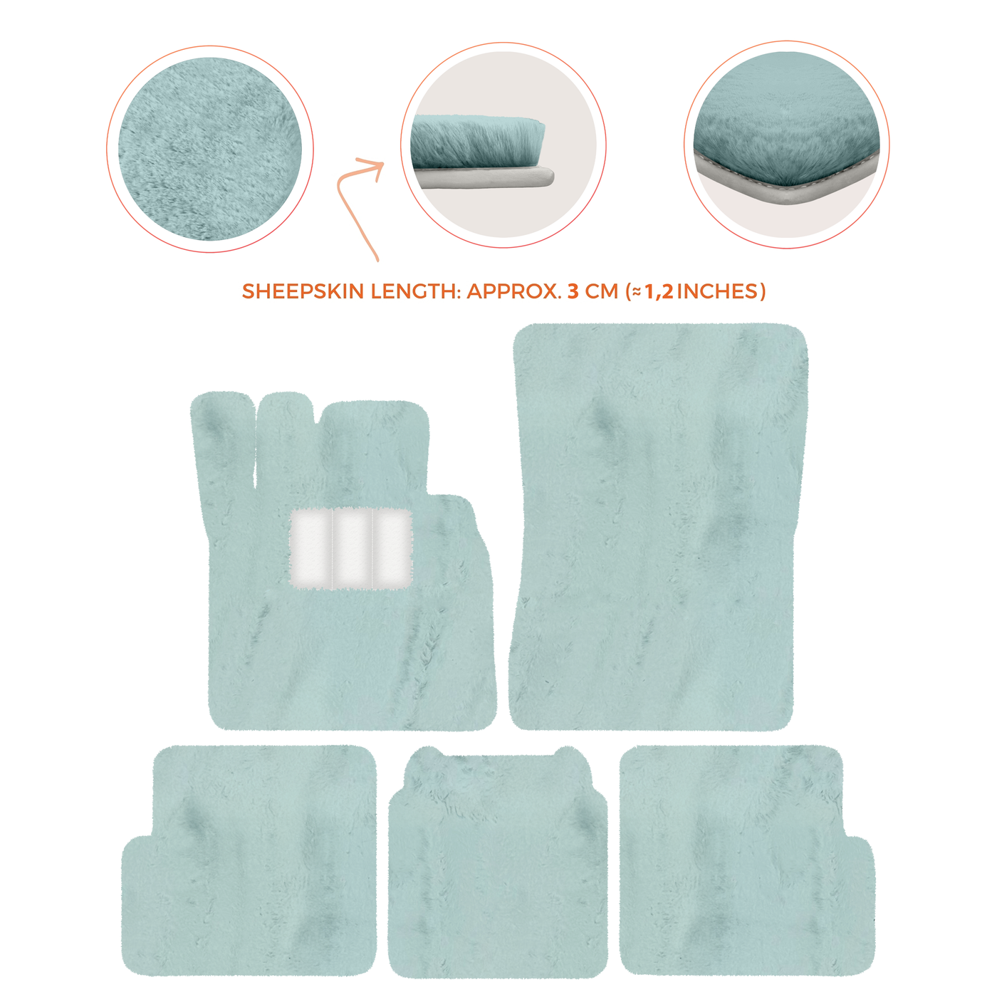 Premium Sheepskin Floor Mats for Ferrari 296 GTS (2022-2025)