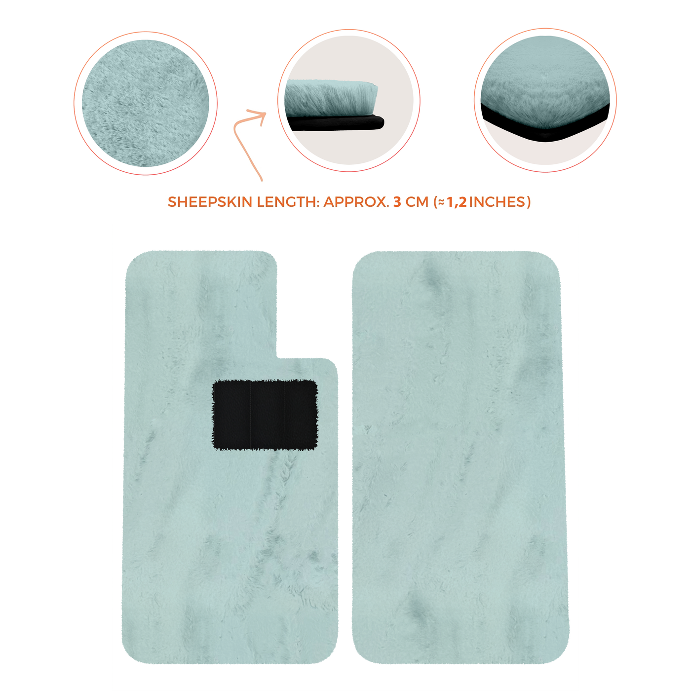 Premium Sheepskin Floor Mats for Aston Martin V8 Virage (1989-1995) Coupe