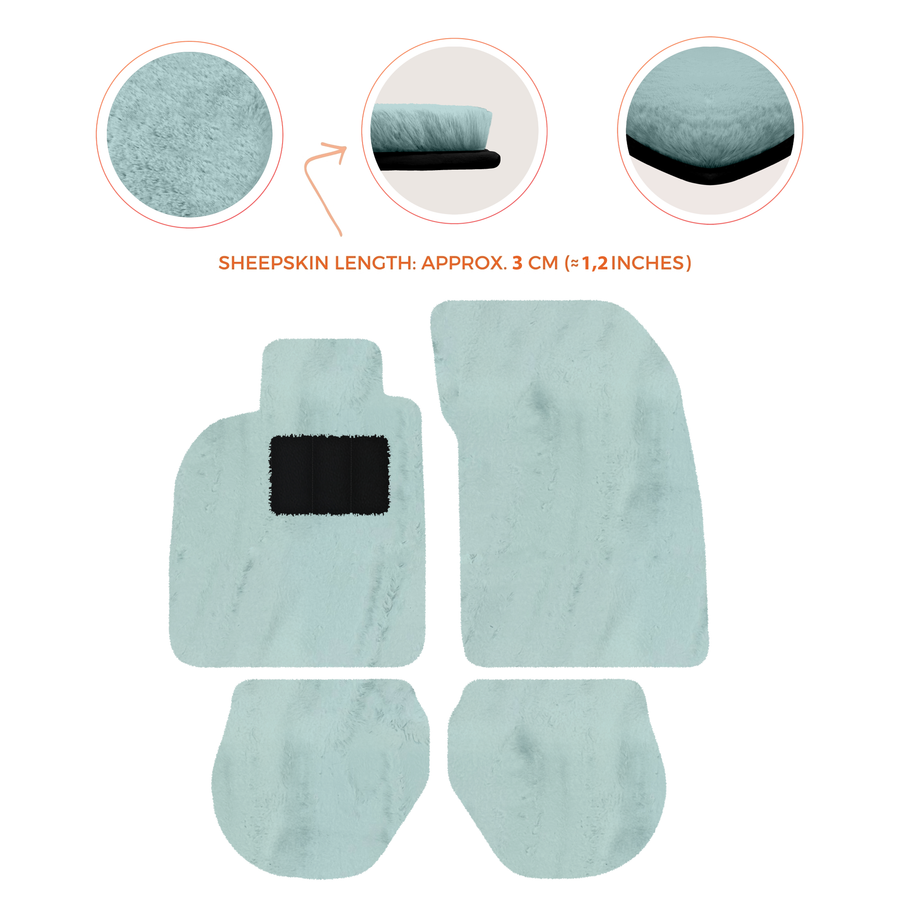 Alfombrillas de piel de oveja para Porsche 911-993 (1993-1998) - Longitud de piel de oveja, varias opciones de color