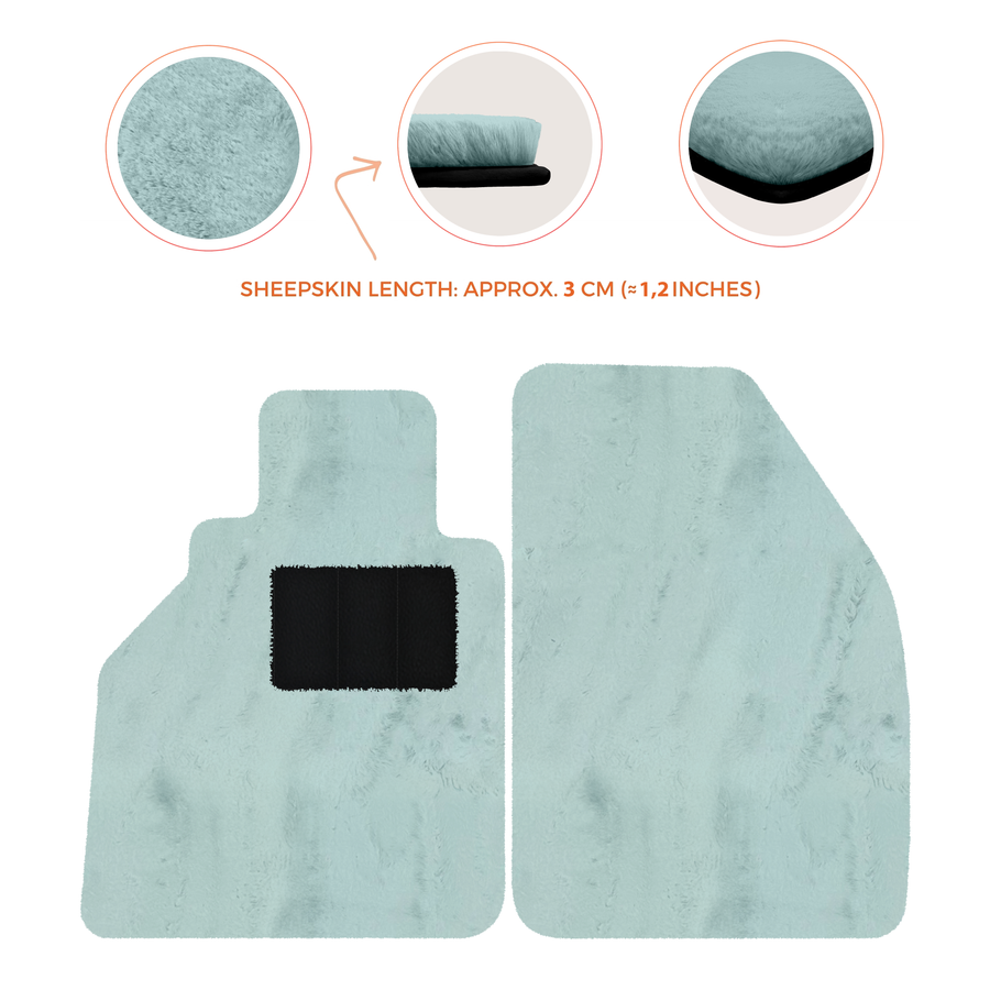 Alfombrillas de piel de oveja para Porsche 986 Boxster (1996-2004) - Longitud de piel de oveja, varias opciones de color