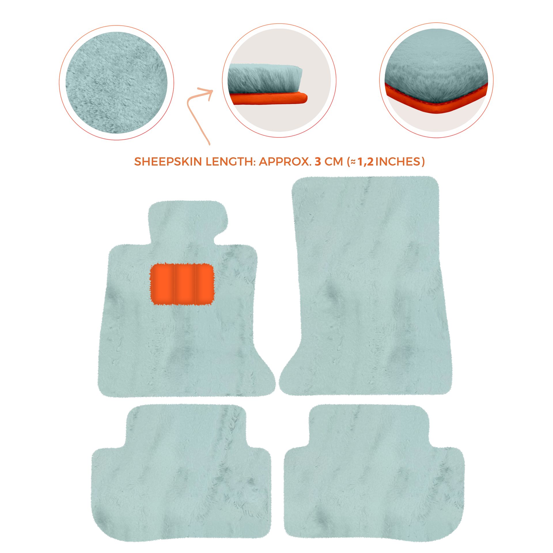 Premium Sheepskin Floor Mats for Rolls-Royce Ghost Series I RR2