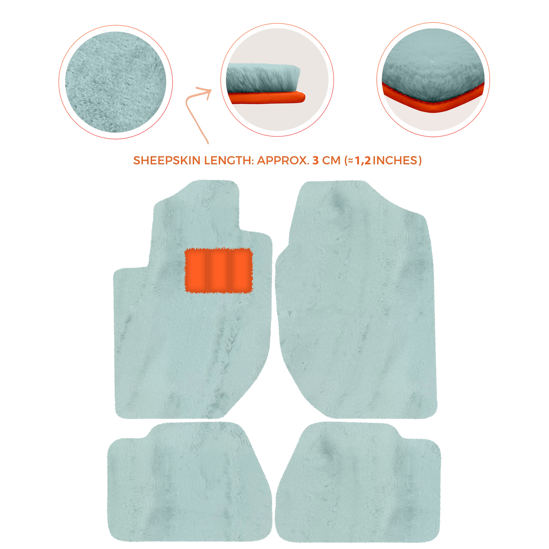 Premium Sheepskin Floor Mats for Land Rover Freelander (1997-2003)