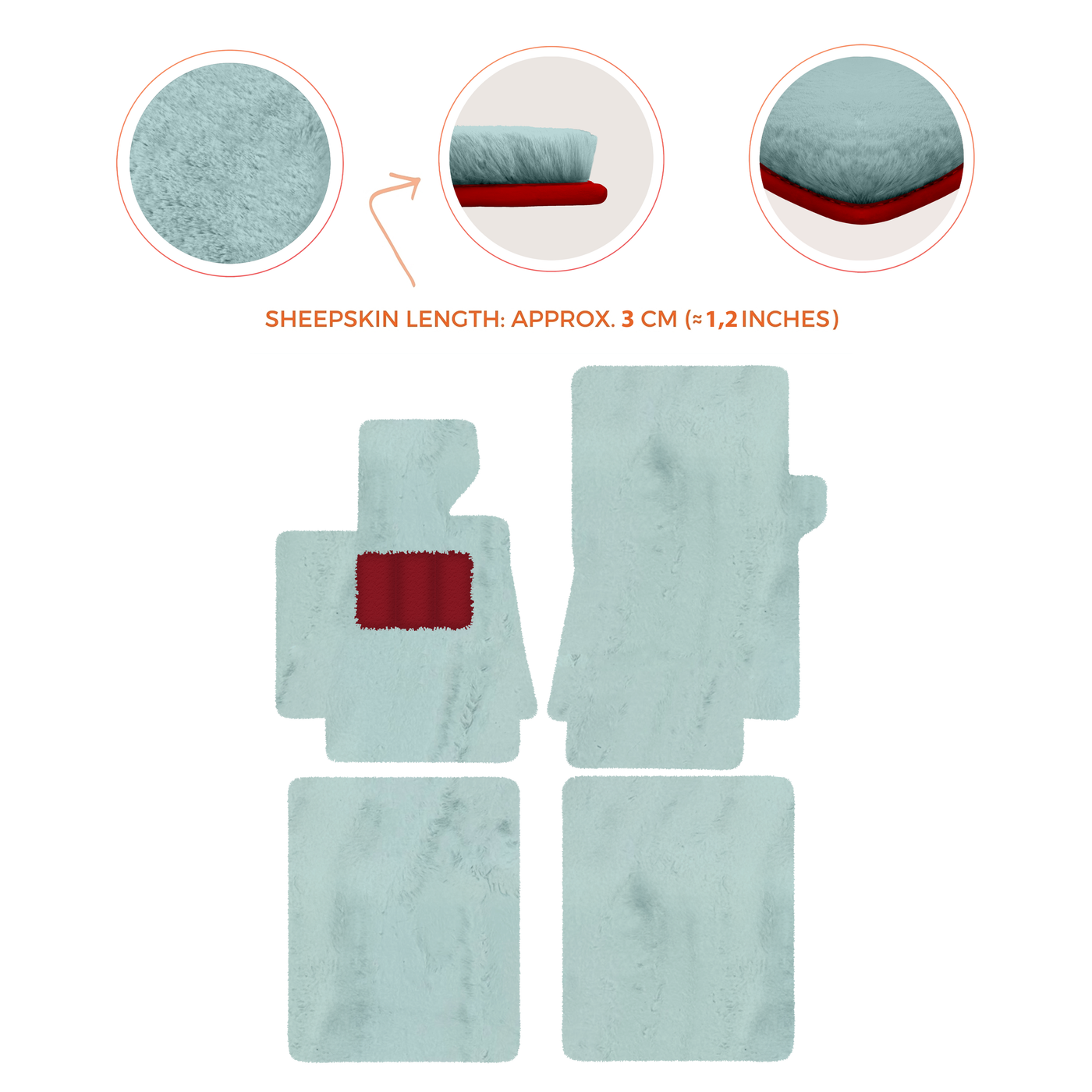 Luxurious Premium Sheepskin Floor Mats for Bentley Arnage (1998-2009)