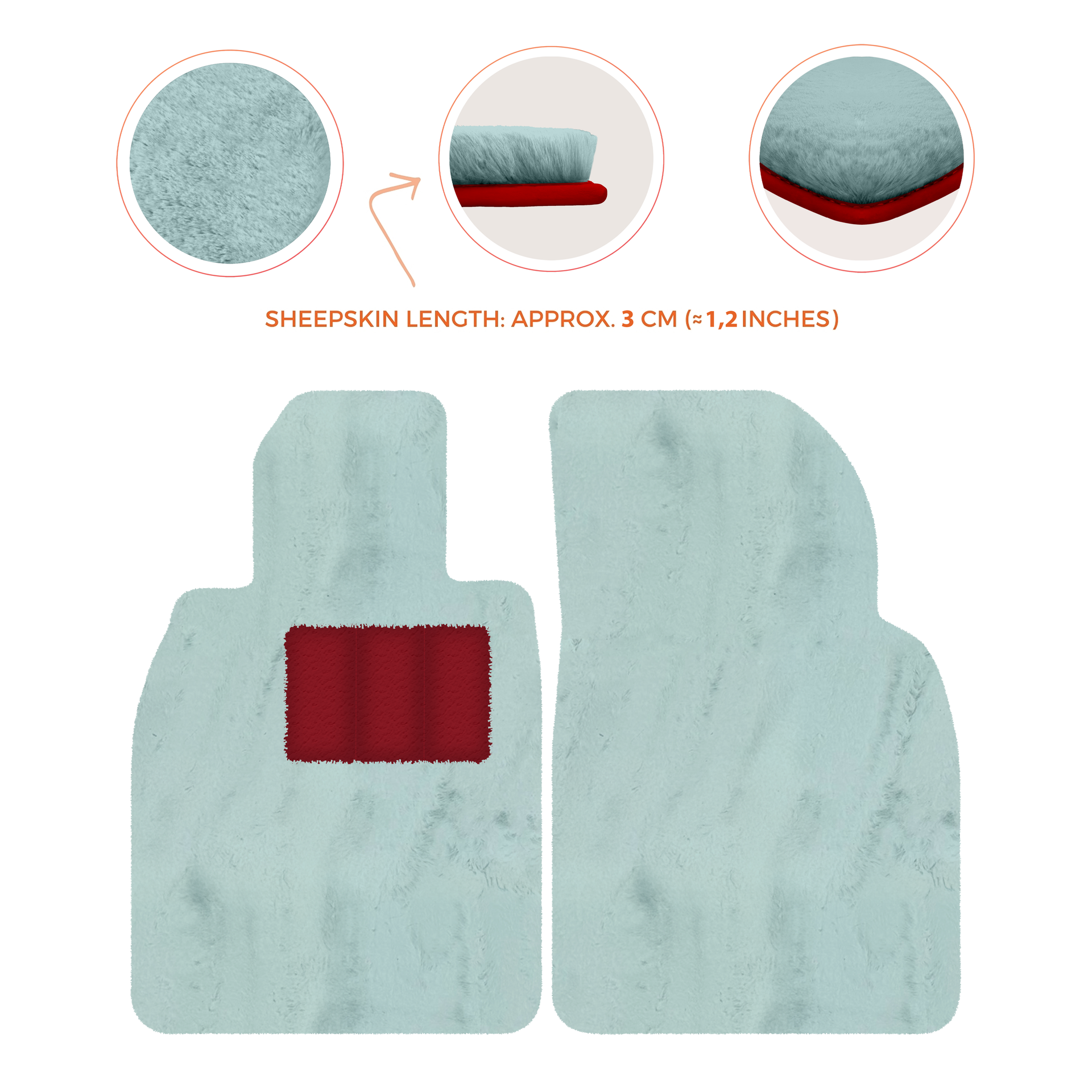 Deluxe Luxury Sheepskin Floor Mats for Porsche 911 SC (1978-1984)