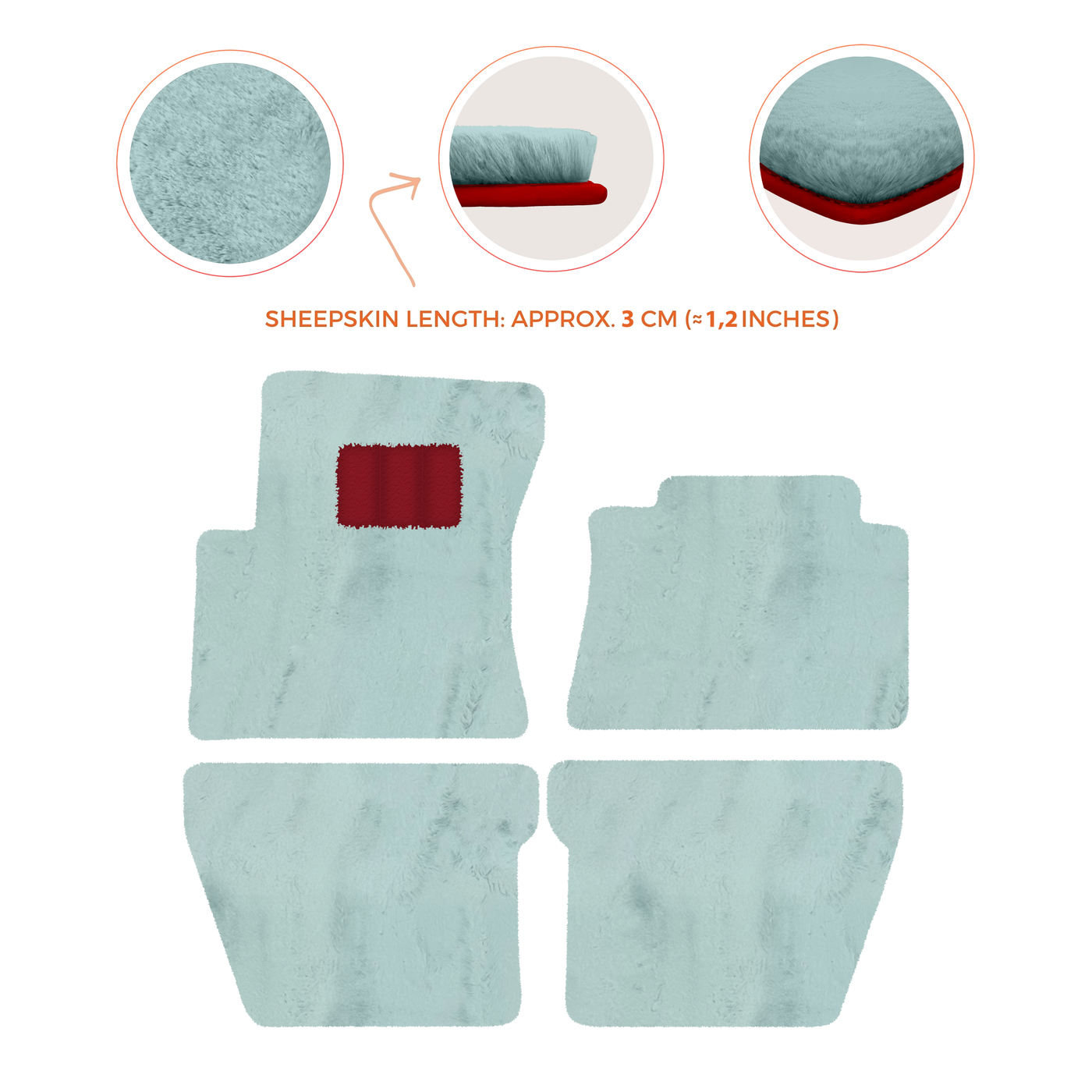 Premium Sheepskin Floor Mats for Bentley Flying Spur (2019-2023)