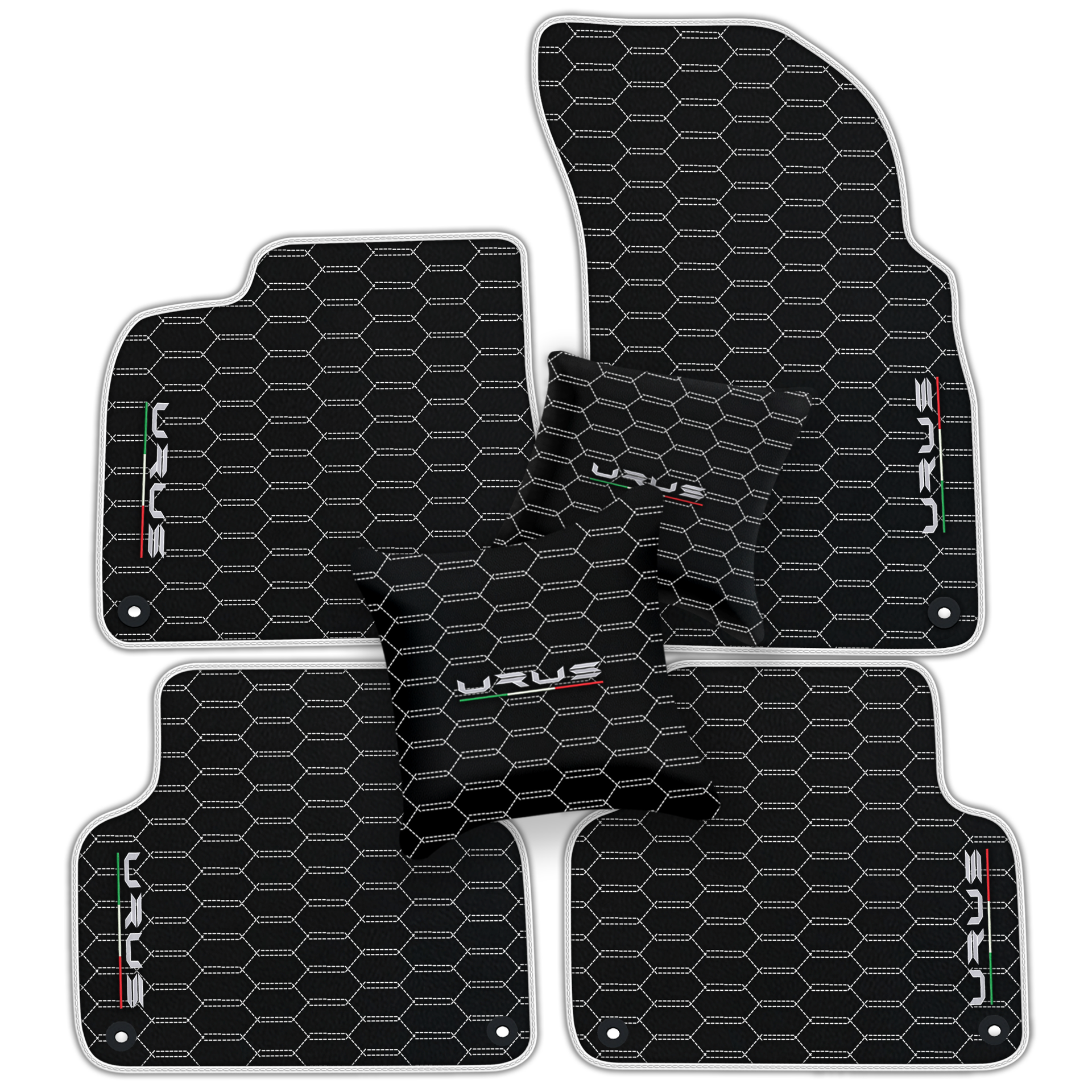 Floor Mats For Lamborghini Urus Black Tailored Yellow Edition - AutoWin.EU