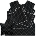 Premium Black Leather Floor Mats for Rolls Royce Shadow (1965-1977)