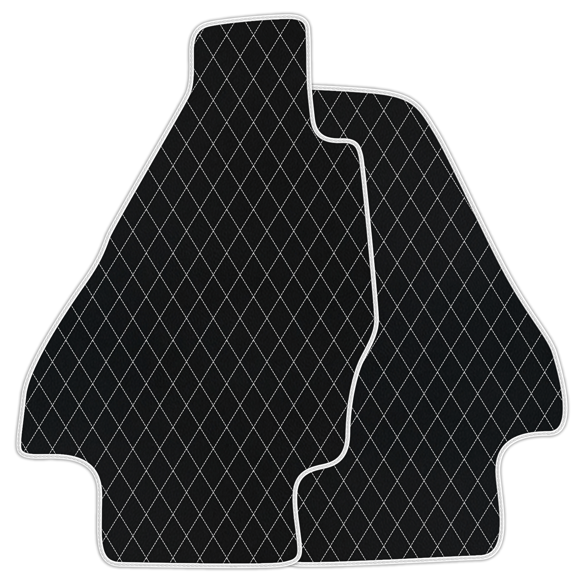 Tapis de voiture en cuir personnalisable avec motif en diamant unique pour Ferrari Dino GT4 (1973-1979) - AutoWin