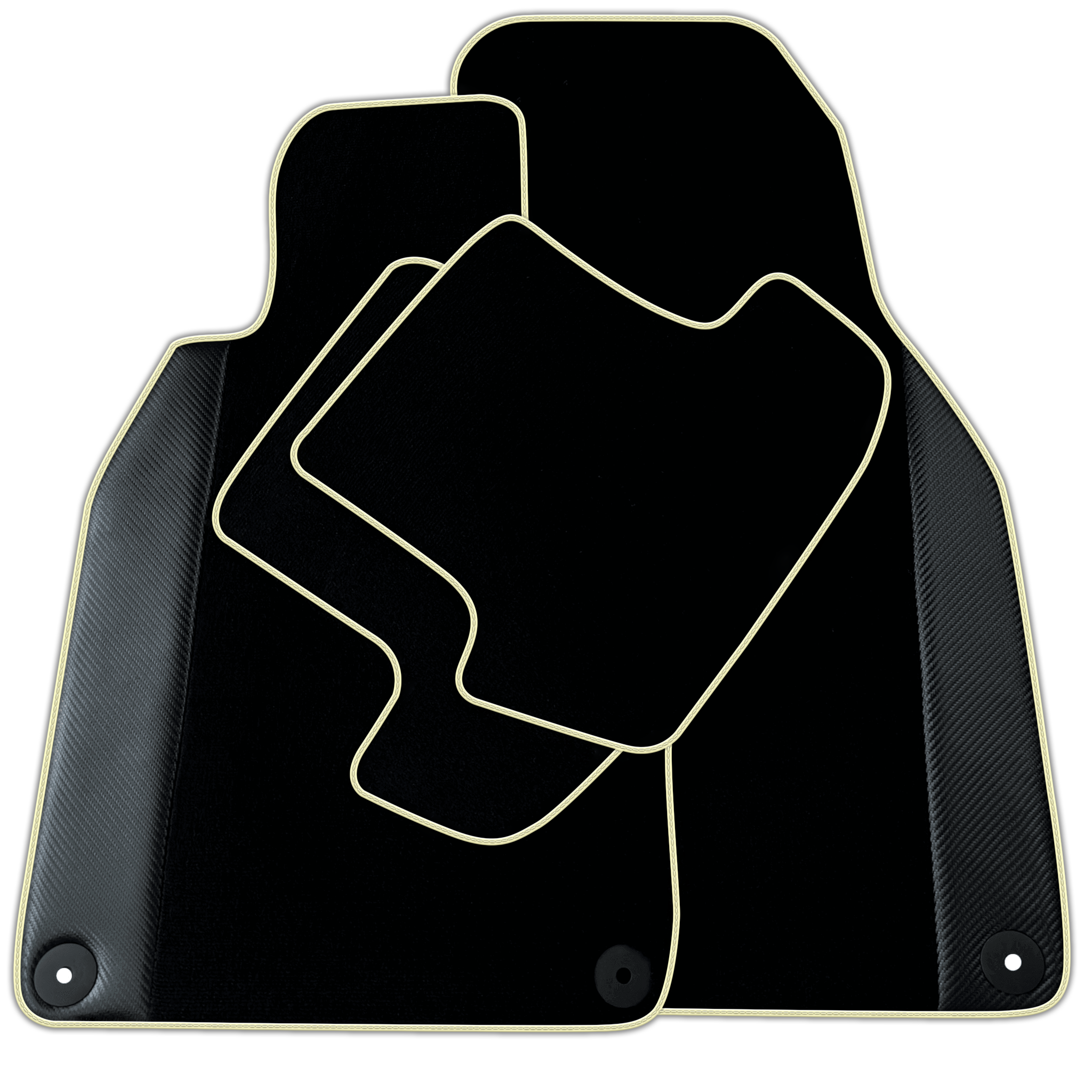 Black Floor Mats for Porsche 911 - 997 (2004-2012) with Carbon