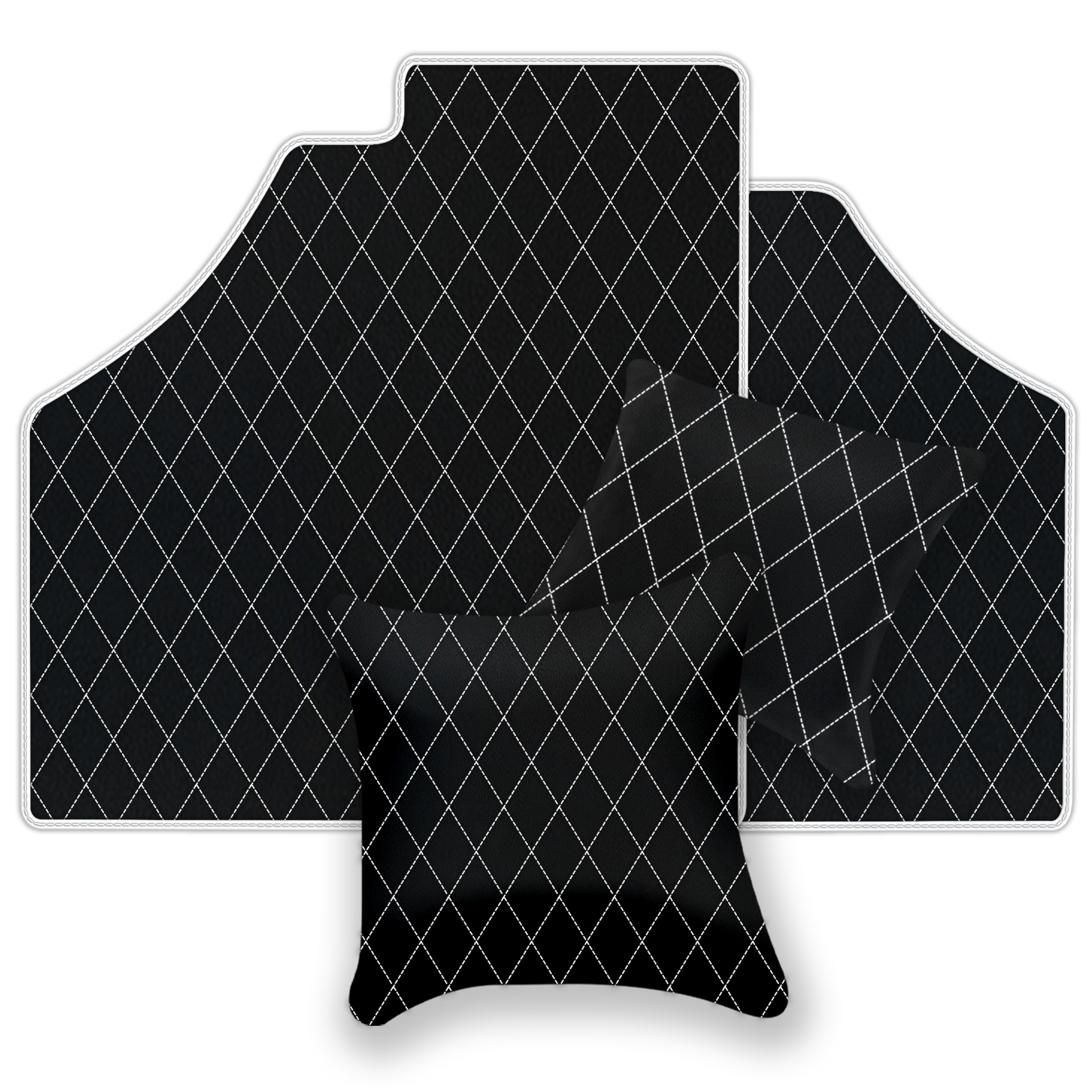 Black Leather Floor Mats for Ferrari F355 (1994-1999) | AW1 Design