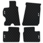 Luxury Black Leather Floor Mats for Ferrari Roma (2021-2024)