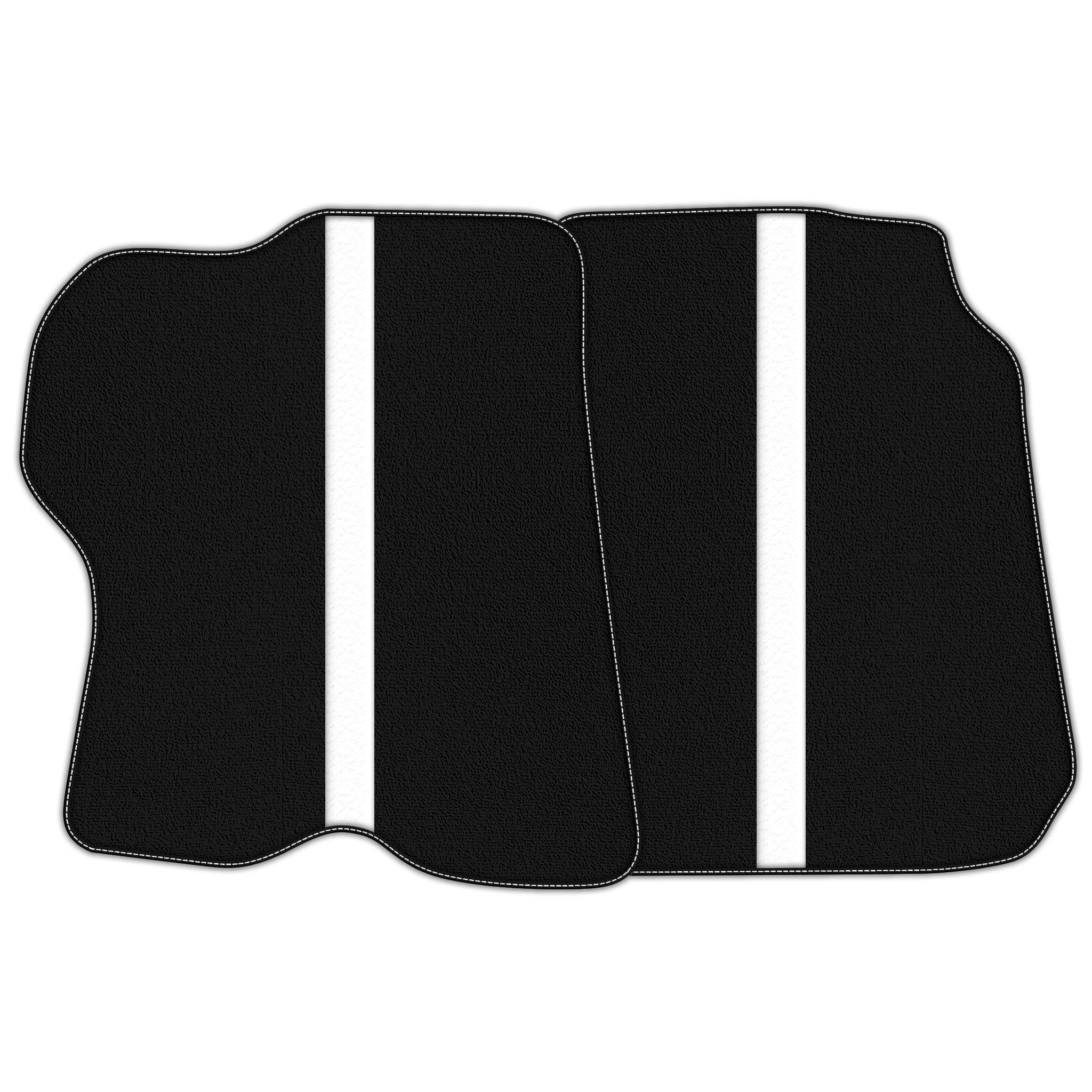 Custom Black Floor Mats with Leather Line for Ferrari FF (2011-2016)