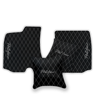 Custom Black Leather Floor Mats for Ferrari 812 Superfast (2018-2023)