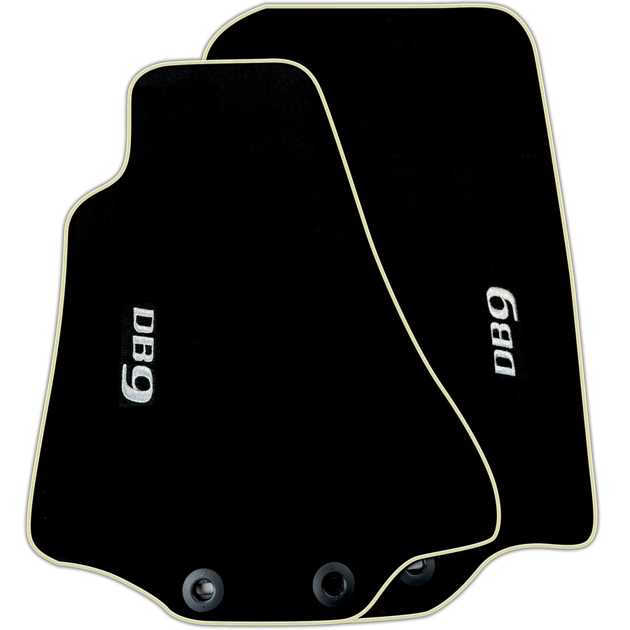 Black Floor Mats for Aston Martin DB9 Volante (2004-2016) Convertible Various Trim Colors