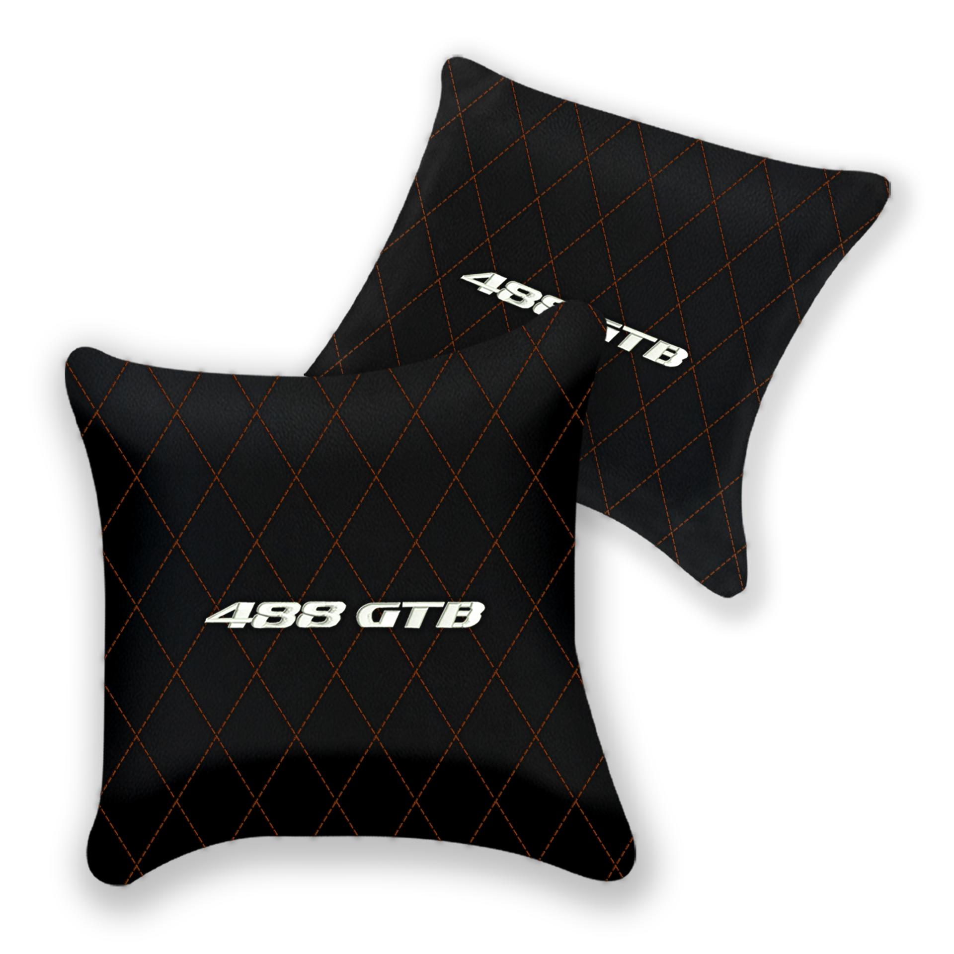 Customizable Black Leather Pillows for Ferrari 458 Italia (2009-2015)