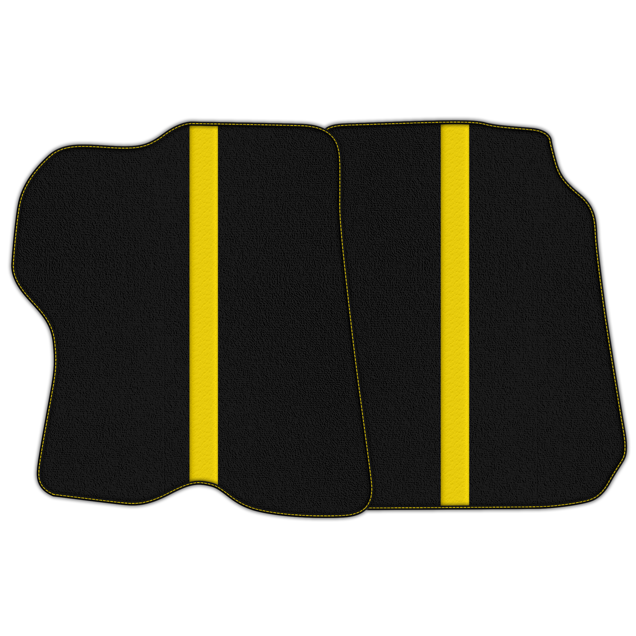 Custom Black Floor Mats with Leather Line for Ferrari FF (2011-2016)