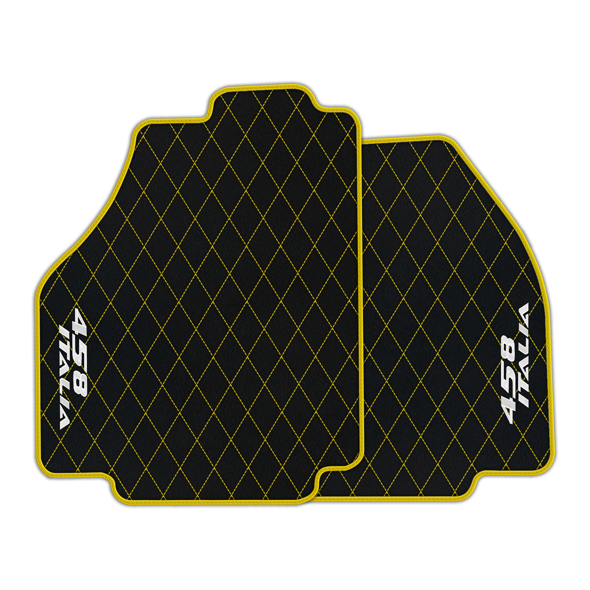 Premium Black Leather Floor Mats for Ferrari 458 Spider (2012-2015)