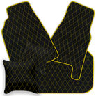 Premium Black Leather Floor Mats for Ferrari 458 Italia (2009-2015)
