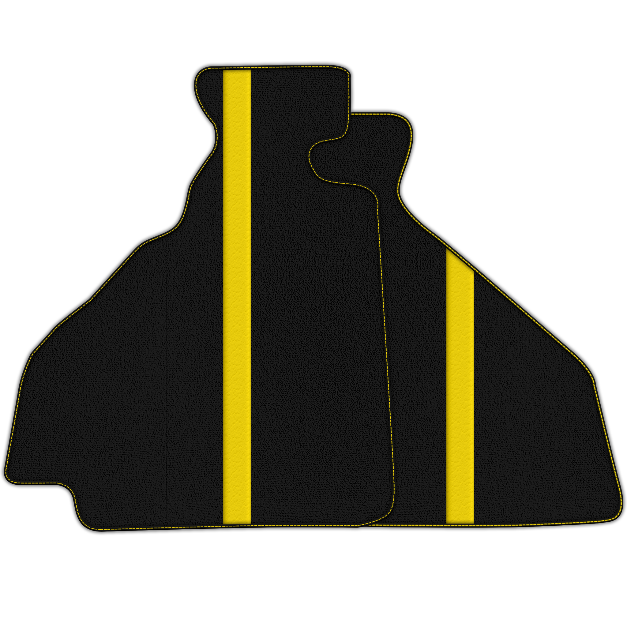 Premium Black Floor Mats for Ferrari 512 TR (1992-1994) | Leather Trim