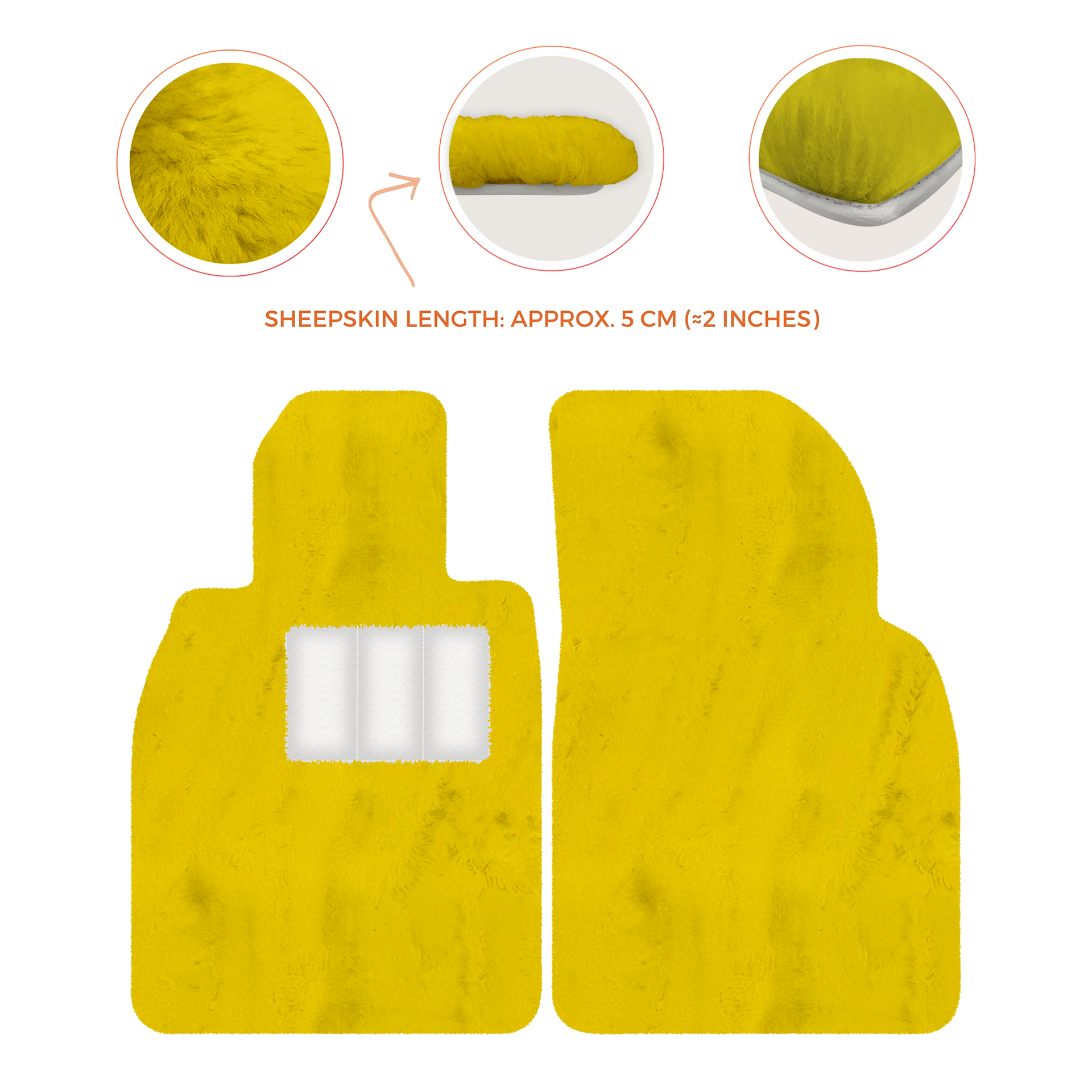 Premium Sheepskin Floor Mats for Porsche Cayenne (2018-2023)