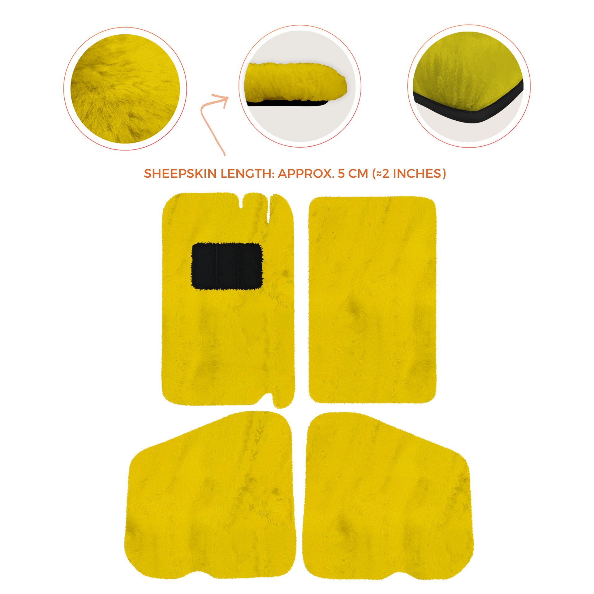 Premium Sheepskin Floor Mats for Rolls-Royce Shadow (1965-1977)