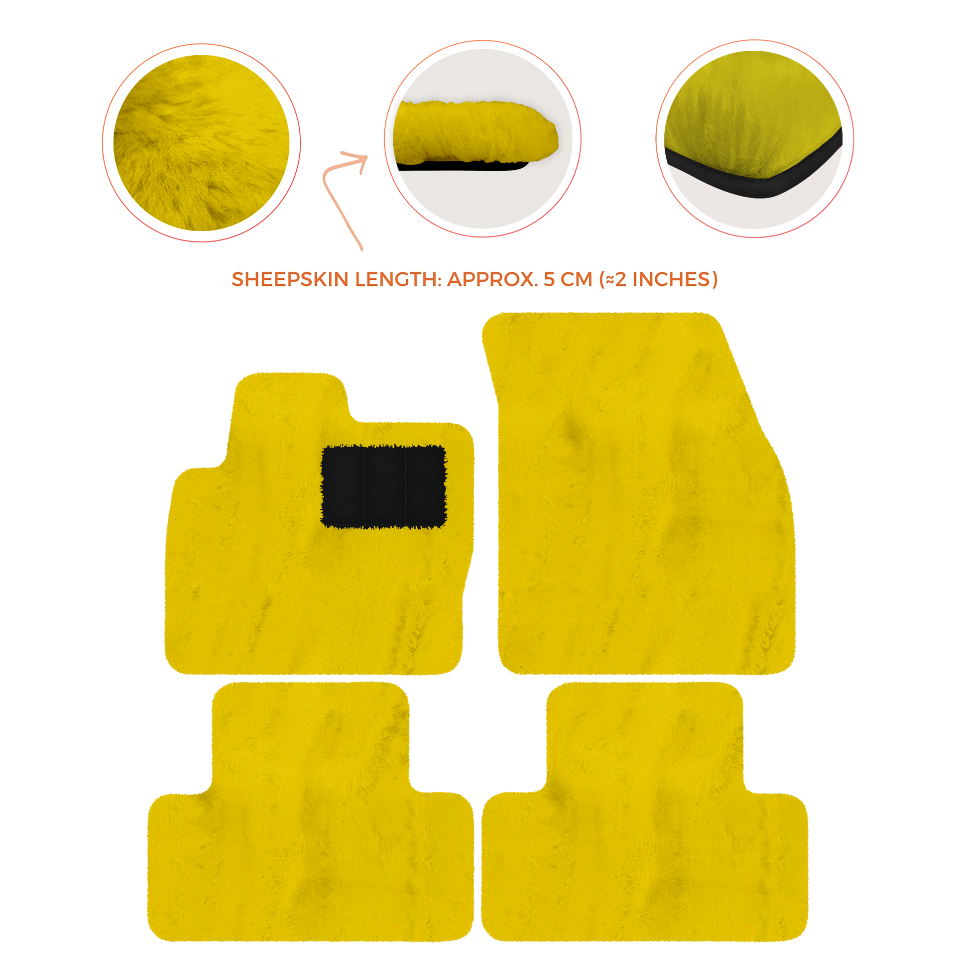 Premium Sheepskin Floor Mats for Range Rover Vehicles (2012-2022)