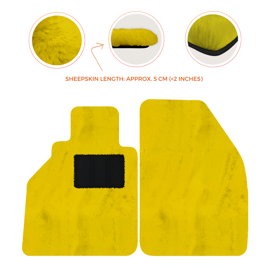 Alfombrillas de piel de oveja para Porsche 986 Boxster (1996-2004) - Longitud de piel de oveja, varias opciones de color