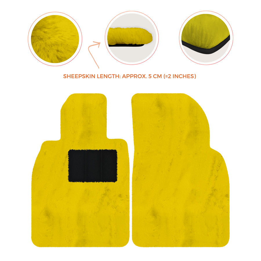 Premium Sheepskin Floor Mats for Porsche Cayenne (2018-2023)