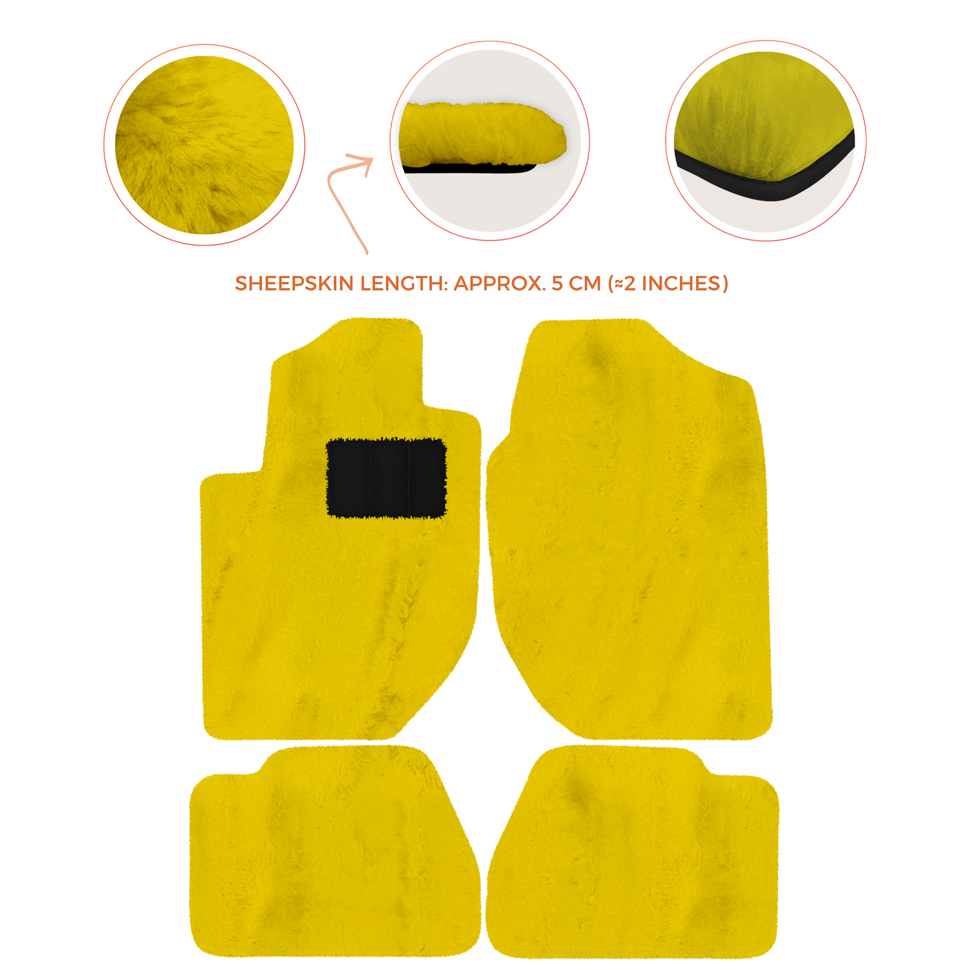 Premium Sheepskin Floor Mats for Land Rover Freelander (1997-2003)