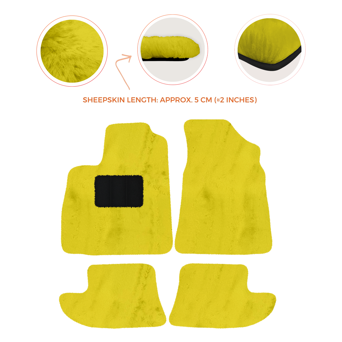 Luxury Sheepskin Floor Mats for Bentley Continental GT (2011-2018)