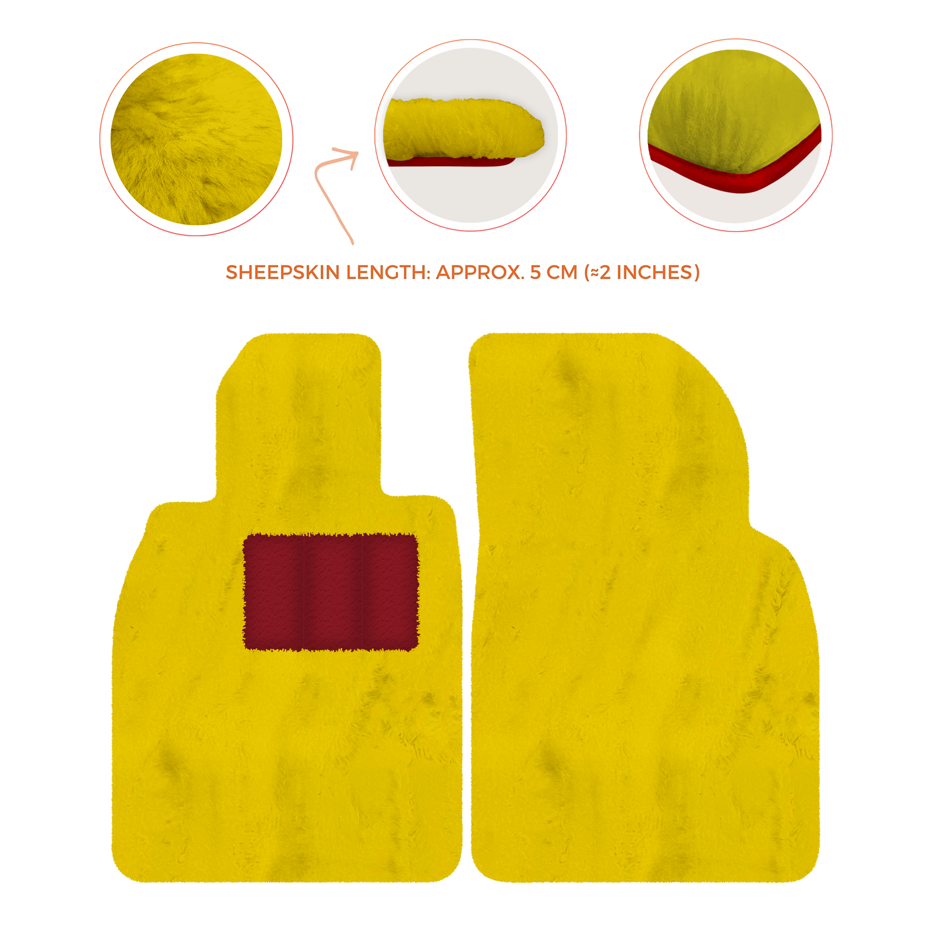 Deluxe Luxury Sheepskin Floor Mats for Porsche 911 SC (1978-1984)