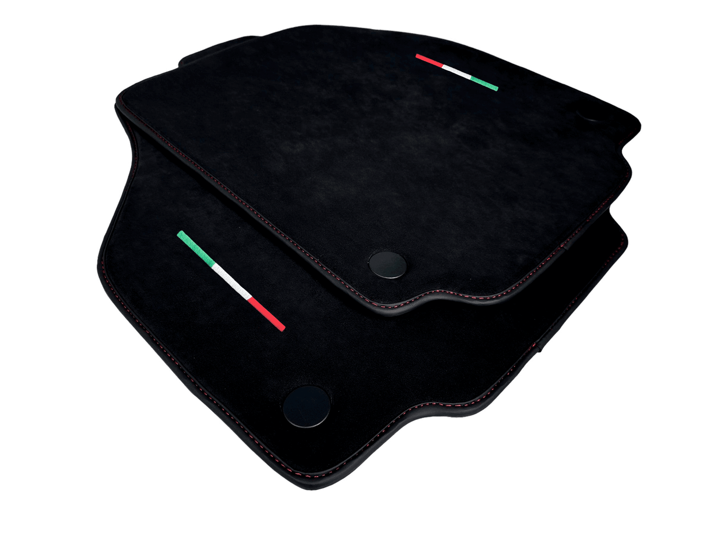 Alcantara Floor Mats for Ferrari 488 Spider 2016-2022 Red Sewing - AutoWin