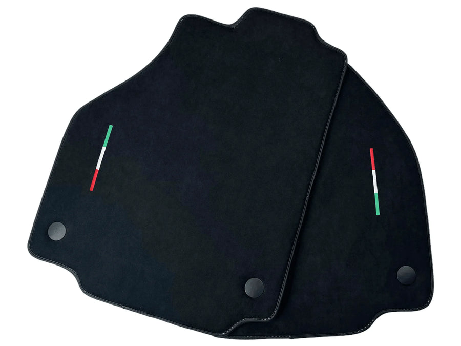 Alcantara Floor Mats for Ferrari 488 Spider 2016-2022 Yellow Sewing - AutoWin