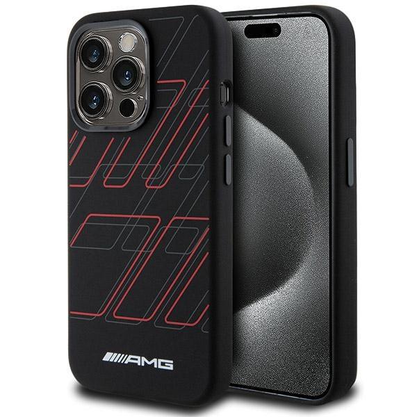 AMG Silicone Large Rhombuses Pattern MagSafe Hardcase for iPhone 15 Pro Max 6.7" - AutoWin