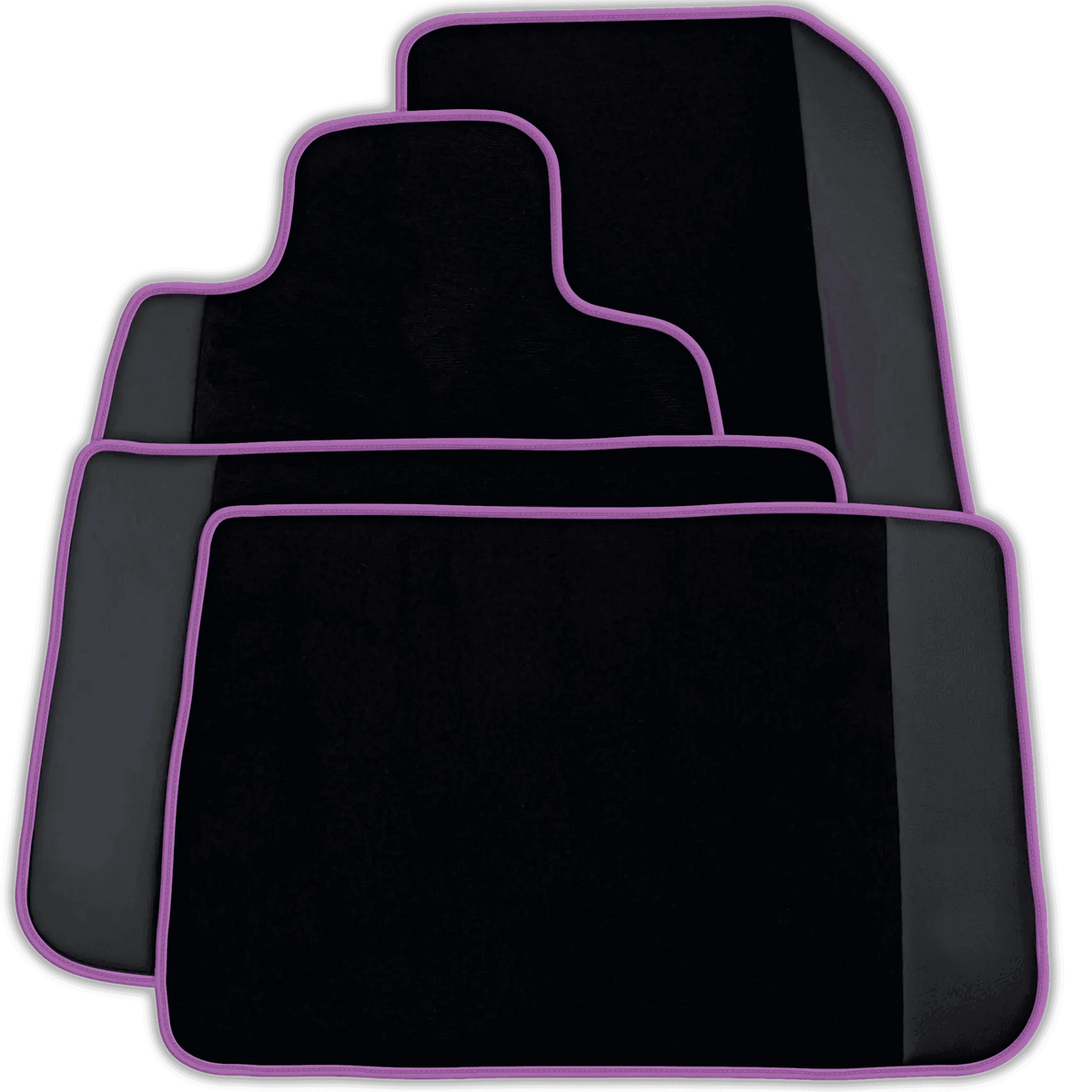 AutoWin Black Floor Mats for Rolls Royce Dawn (2016-2023) with Leather
