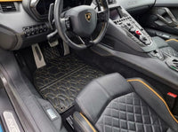 Tappetini per auto in pelle carbonio personalizzabili per Lamborghini Aventador SVJ Edizione Limitata