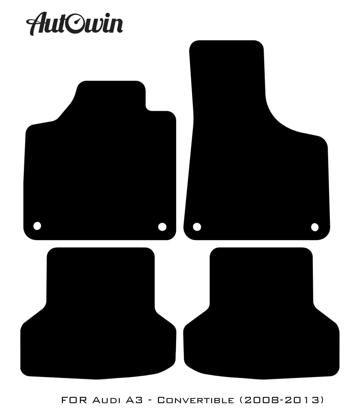 Beige Floor Mats for Audi A3 - Convertible (2008-2013) | ER56 Design - AutoWin