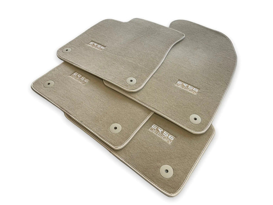 Beige Floor Mats for Audi A4 - B8 Avant (2008-2015) | ER56 Design - AutoWin