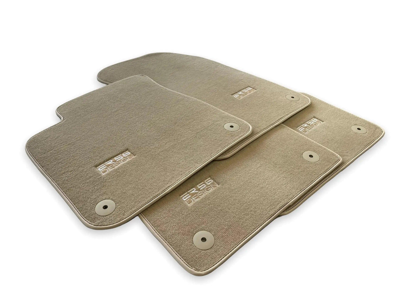 Beige Floor Mats for Audi A4 - B8 Sedan (2008-2015) | ER56 Design - AutoWin