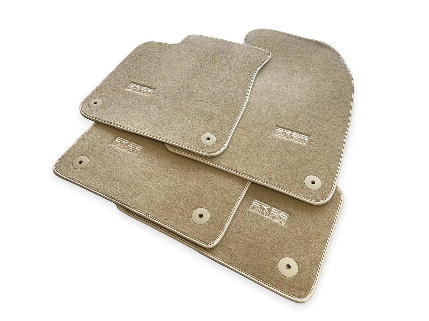 Beige Floor Mats for Audi A5 - 8F7 Convertible (2009-2017) | ER56 Design - AutoWin