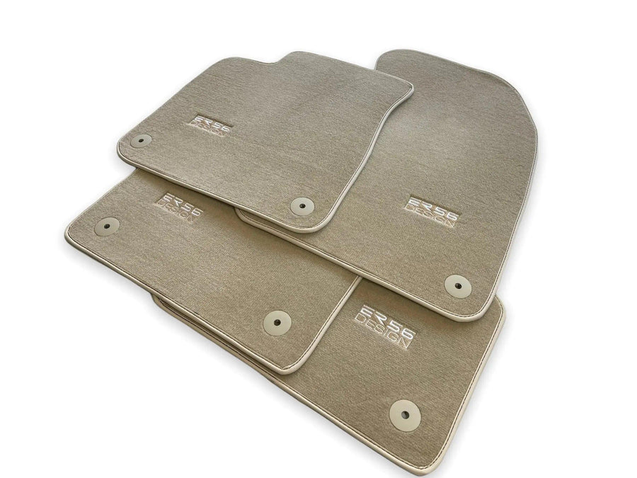 Beige Floor Mats for Audi A6 - C7 Avant (2011-2018) | ER56 Design - AutoWin