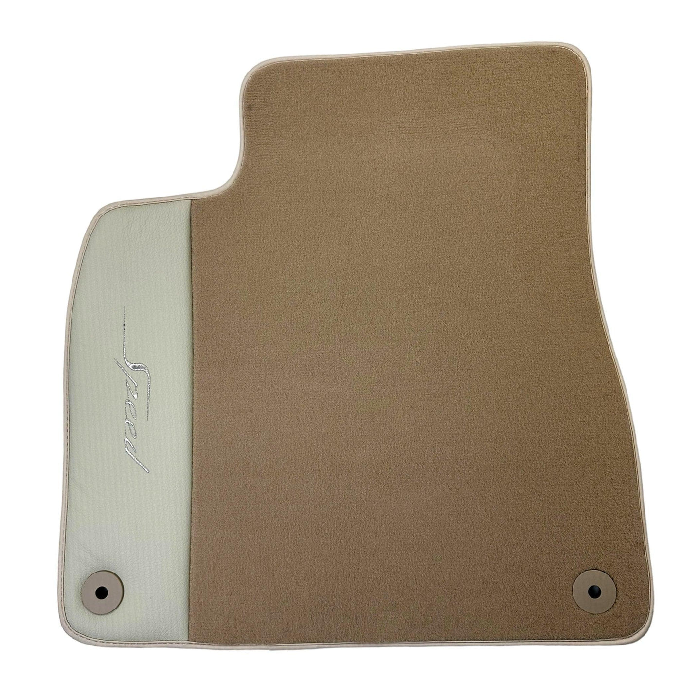 Beige Floor Mats for Bentley Bentayga (2015-2023) with Leather - AutoWin