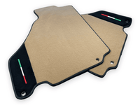 Beige Floor Mats For Ferrari 360 Modena 1999-2005 With Alcantara Leather - AutoWin