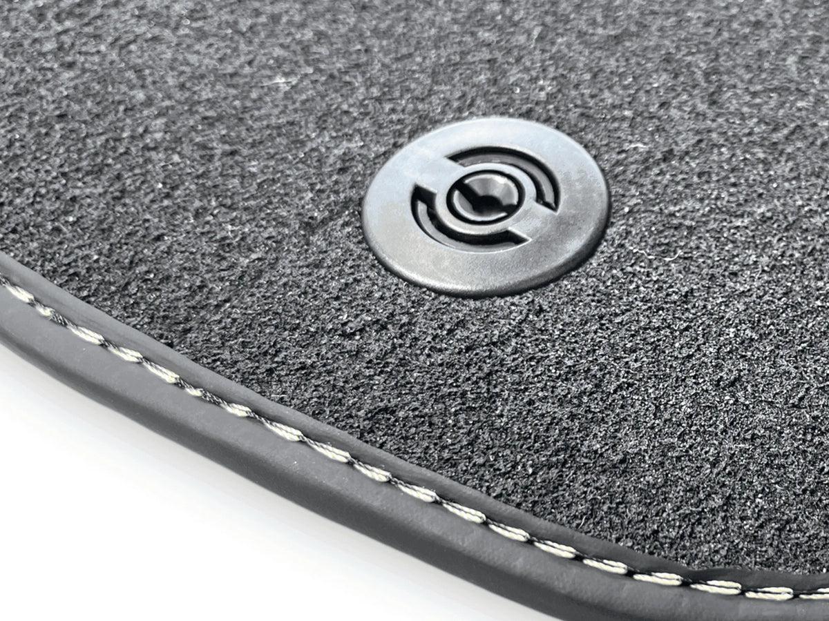 Beige Floor Mats For Ferrari F12 Berlinetta (2012-2022) With Alcantara Leather