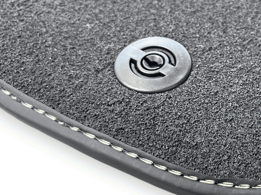 Beige Floor Mats For Ferrari F12 Berlinetta (2012-2022) With Alcantara Leather