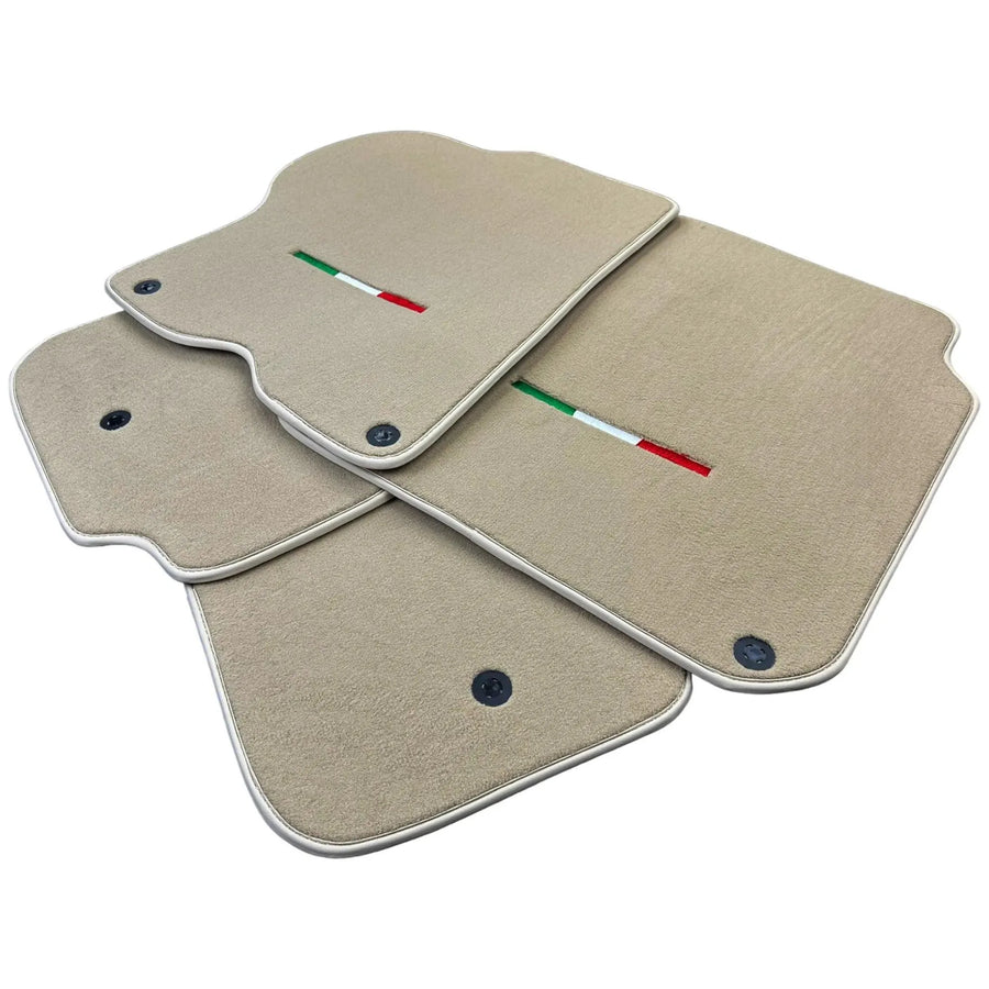 Beige Italian Edition Floor Mats for Ferrari GTC4 Lusso (2016-2023)